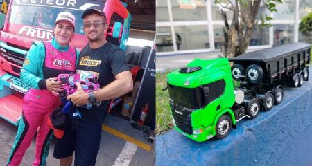 Homem teve miniatura autografada por Débora Rodrigues