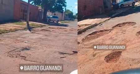 Situação da rua Eduardo Contar assusta moradores de Campo Grande
