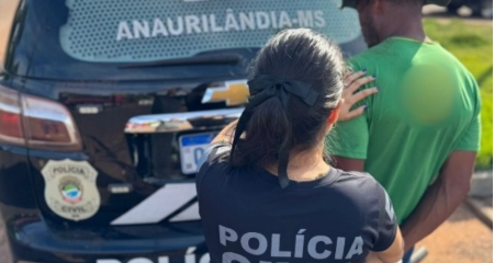 Momento da prisão do suspeito