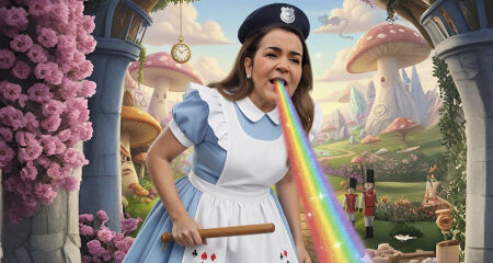 Adriane não segurou os bofes