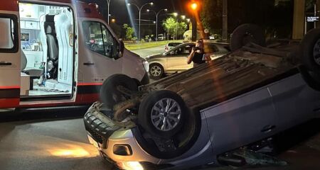O acidente ocorreu na madrugada de domingo, no cruzamento das avenidas João Tomé e Rosário Congro