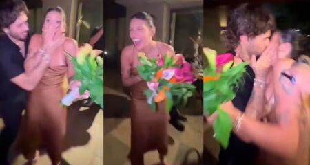 Com bom humor, Ana e Zé Felipe comemoraram o momento especial