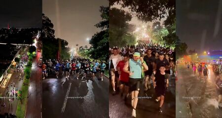 Participantes percorreram ruas do Vilas Boas e ainda arrecadaram brinquedos para o Projeto Recriar