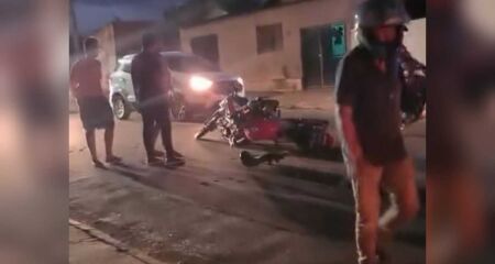 O acidente ocorreu na noite desta sexta-feira, na Avenida Campestre