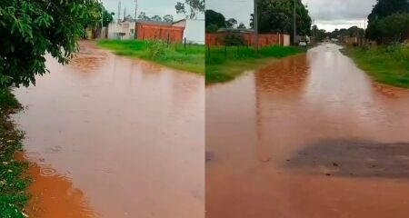 Dias de chuva transformam região sem asfalto em lamaçal e caos