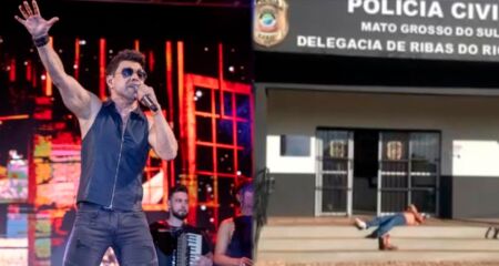 A cena chamou a tenção de quem passava pelo local