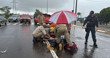 Jovem de 24 anos foi socorrido com machucados graves