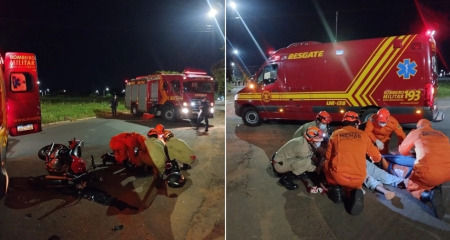 Motorista foge de acidente com moto e deixa jovem ferido em Nova Andradina 
