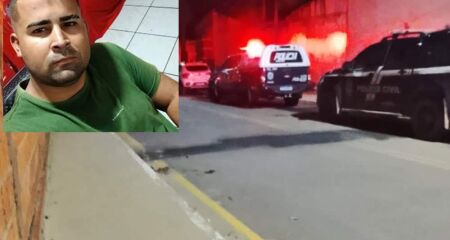 Um homem armado invadiu o im&oacute;vel usando capacete e fugiu logo em seguida