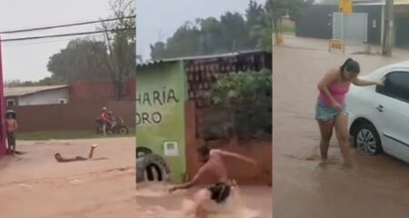 Cruzamento alagou por completo 