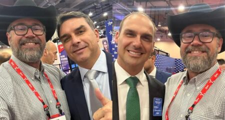 Bolsonaros encontram Pollon nos EUA 
