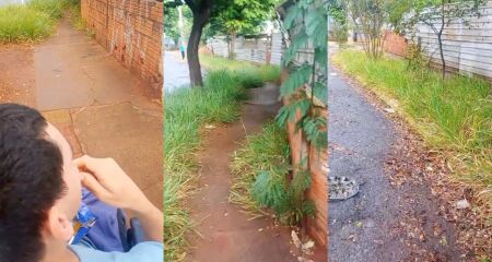 Fam&iacute;lia relata dificuldade de locomo&ccedil;&atilde;o de cadeirante autista e cobra provid&ecirc;ncias da Prefeitura