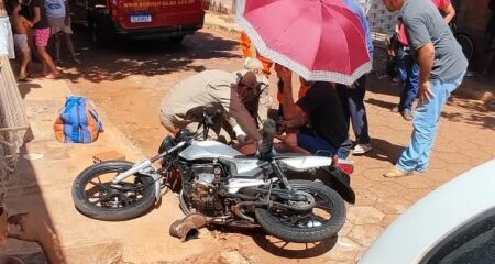 Acidente ocorreu na manh&atilde; desta segunda-feira (23), no bairro Vila Santo Ant&ocirc;nio