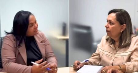 Coordenadora do CRAS Vida Nova, Adriana Nascimento Lopez e a secret&aacute;ria-adjunta da SAS (Secretaria Municipal de Assist&ecirc;ncia Social) de Campo Grande, In&ecirc;s Auxiliadora 