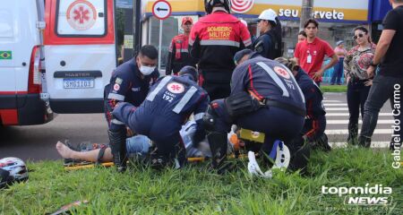 V&iacute;tima precisou ser socorrida e encaminhada a Santa Casa
