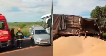O acidente aconteceu na manh&atilde; de hoje