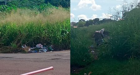 Moradores denunciam a situa&ccedil;&atilde;o de abandono do terreno 
