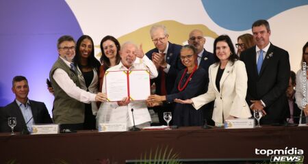 Presidente da Rep&uacute;blica assinou medidas de amplia&ccedil;&atilde;o e cria&ccedil;&atilde;o de reservas ambientais durante confer&ecirc;ncia internacional na capital sul-mato-grossense neste domingo