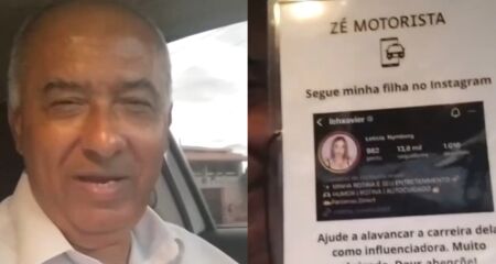 Motorista de aplicativo divulga redes sociais da filha para todos os passageiros