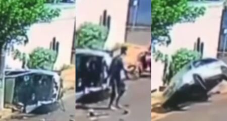 c&acirc;mera de monitoramento registrou momento do acidente