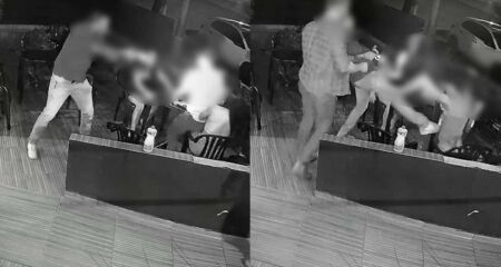 Imagens mostram agentes inciando confronto com clientes de forma inesperada
