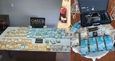 A a&ccedil;&atilde;o apreendeu dinheiro e armas