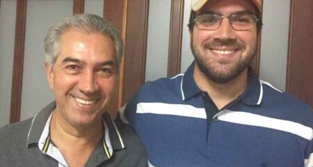 Governador Reinaldo Azambuja e o filho Rodrigo Souza e Silva