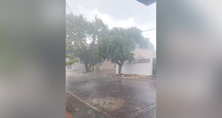 Chuva veio com ventos fortes 