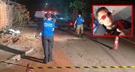 Homem foi baleado no t&oacute;rax e morreu no local 