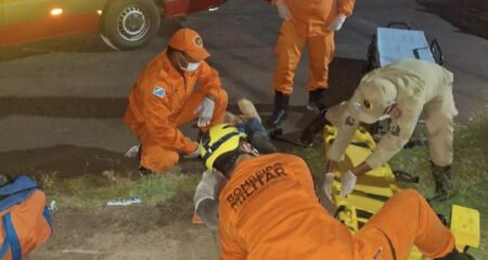 V&iacute;tima foi socorrida com suspeita de fratura