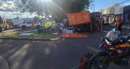 O acidente aconteceu na tarde de hoje