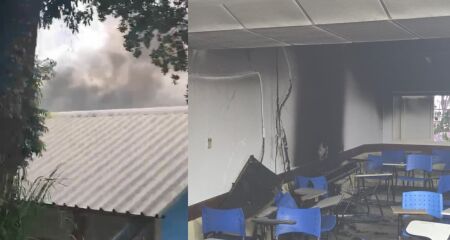 Fuma&ccedil;a foi vista logo da entrada da unidade