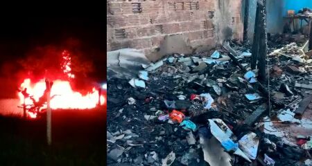 Local ficou completamente destru&iacute;do pelas chamas
