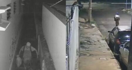 C&acirc;meras de seguran&ccedil;a mostram o autor de furtos andando tranquilamente ap&oacute;s furtar uma resid&ecirc;ncia do bairro 