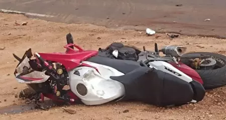 Diosnei Batista da Silva conduzia a mmotocicleta na mesma dire&ccedil;&atilde;o do carro de passeio 