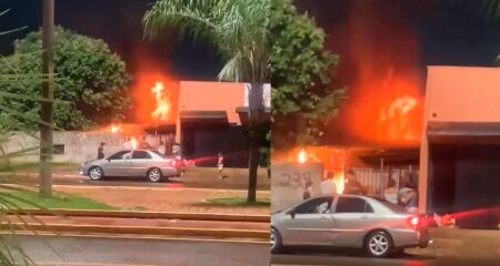Equipes do Corpo de Bombeiros foram acionadas, fazendo o controle das chamas