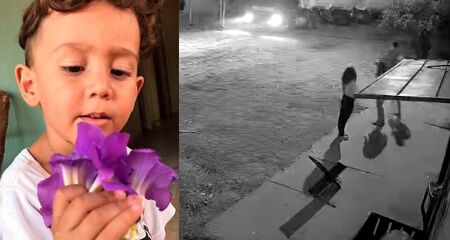 Nas imagens, &eacute; poss&iacute;vel ver o desespero do motorista ao saber do acidente que matou Riquelme Asaphe de 6 anos
