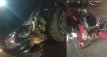 A v&iacute;tima teria fraturado as pernas durante a batida com um carro na regi&atilde;o central do munic&iacute;pio 
