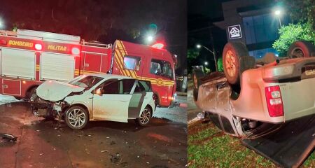 Ve&iacute;culo envolvido em batida ficou destru&iacute;do