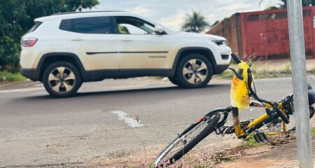 V&iacute;tima conduzia bicicleta quando entrou na frente do ve&iacute;culo
