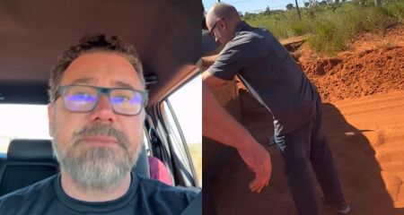O parlamentar ainda fez um alerta para os motoristas que andam em estrada de ch&atilde;o: 'cuidado'