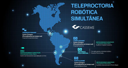 Líder em volume de procedimentos na região, hospital em Campo Grande opera com o robô Toumai conectado ao Panamá, Chile e Porto Alegre com transmissão ao vivo instantânea