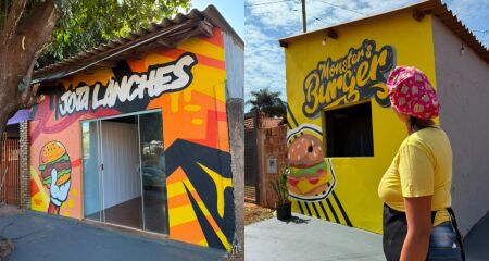 H&aacute; tr&ecirc;s anos, artista conhecido como Rabisco Easy revitaliza fachadas de pequenos neg&oacute;cios em bairros da Capital