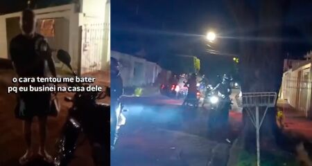 Os colegas se reuniram para fazer um buzina&ccedil;o na frente da casa do suspeito