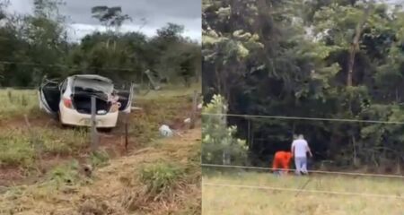 Uma das vítima foi arremessada por cerca de 30 metros