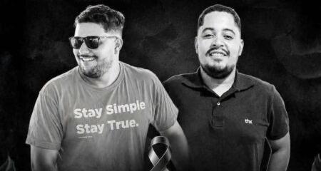 Paulo Schinaider e Gustavo Pereira voltavam de show quando veículo bateu em árvore e pegou fogo