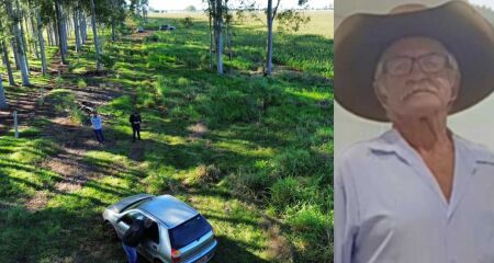 Equipes localizaram pegadas compatíveis com o calçado do idoso