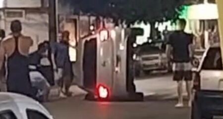 A vítima foi socorrida por equipes do Samu