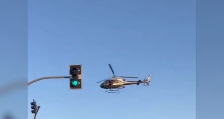 Aeronave ficou pertinho do solo 