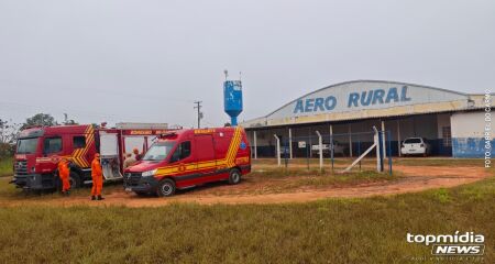 Equipes do Corpo de Bombeiros est&atilde;o acompanhando a situa&ccedil;&atilde;o na regi&atilde;o do Aeroporto Santa Maria